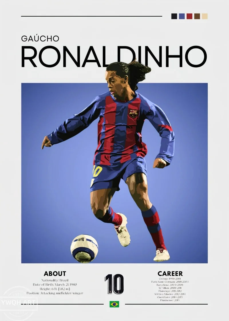 Famous Football Star Poster Modern Inspirational Canvas Painting Picture Soccer Wall Art Home Decoration Print Living Room Decor