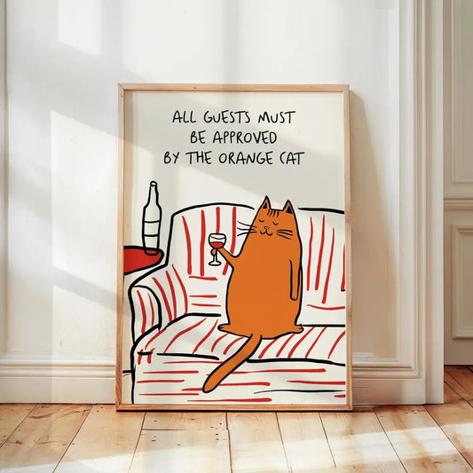 Funny Cat Poster, Trendy Wall Art