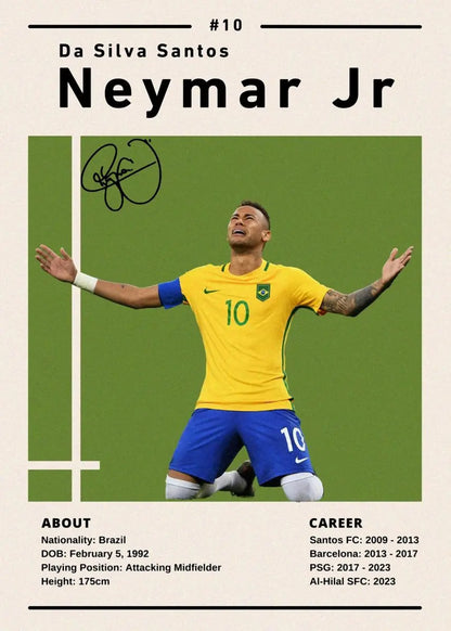 World Famous Football Player Soccer Poster