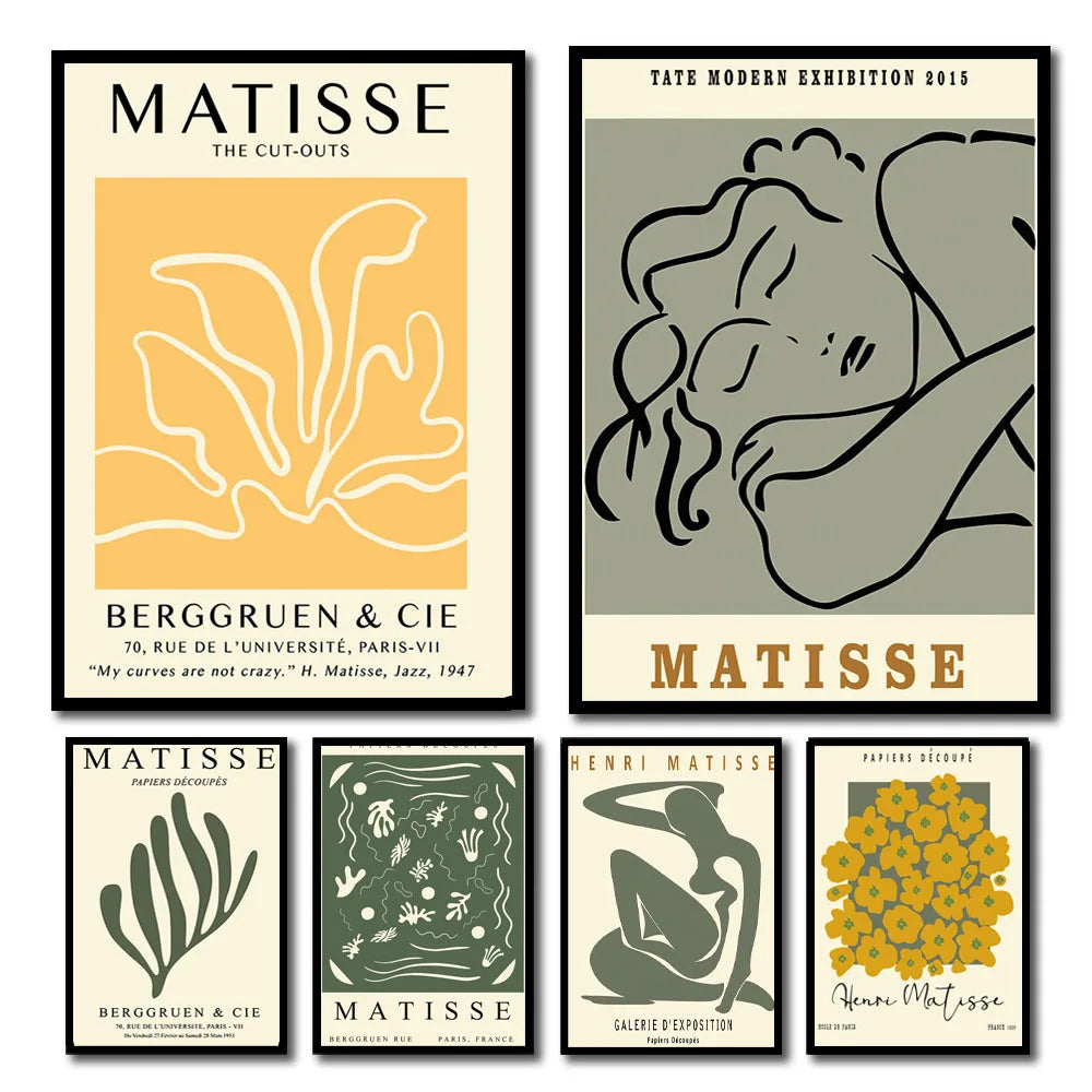 Matisse Abstract Flower Woman Posters