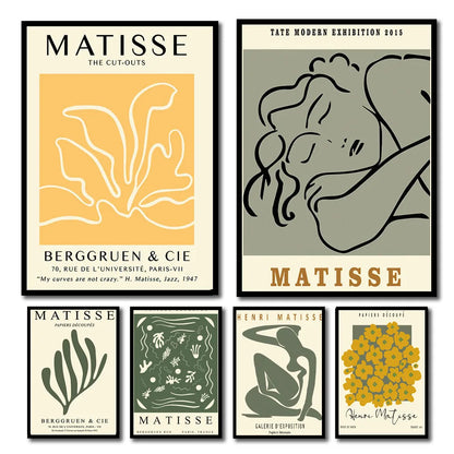 Matisse Abstract Flower Woman Posters
