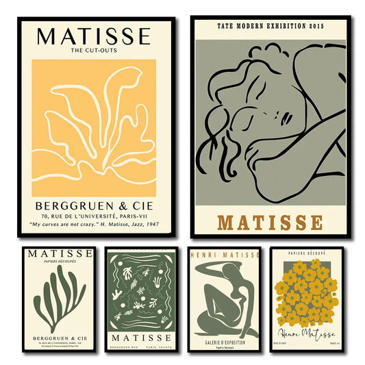 Matisse Abstract Flower Woman Posters