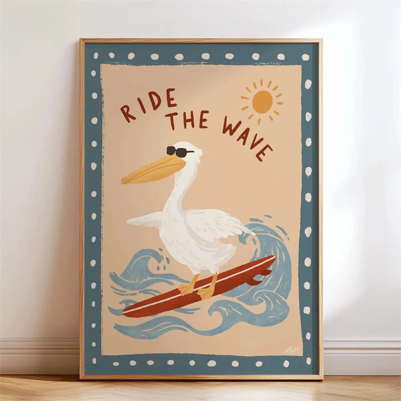 Trendy Playful Animal Poster Kids