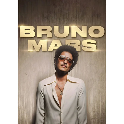 Singer B-Bruno M-Mars Album Poster Sticky Wall Art Printing Waterproof Home Living Bed Room Bar Aesthetic Decor