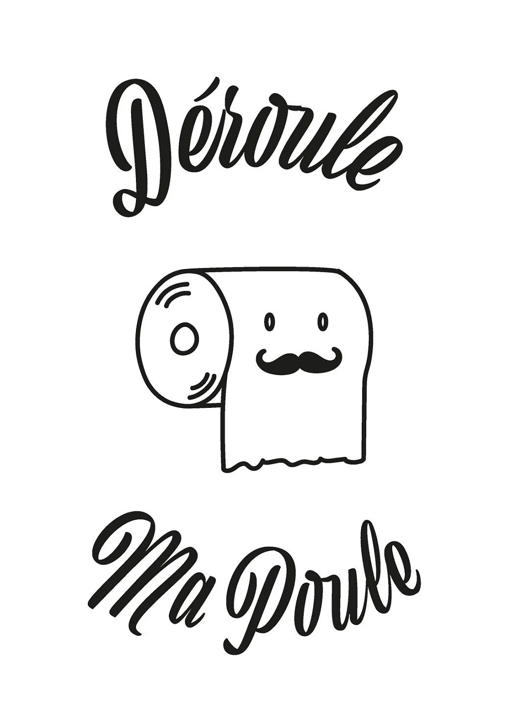 Funny Bathroom WC Sign Nordic Canvas Wall Art