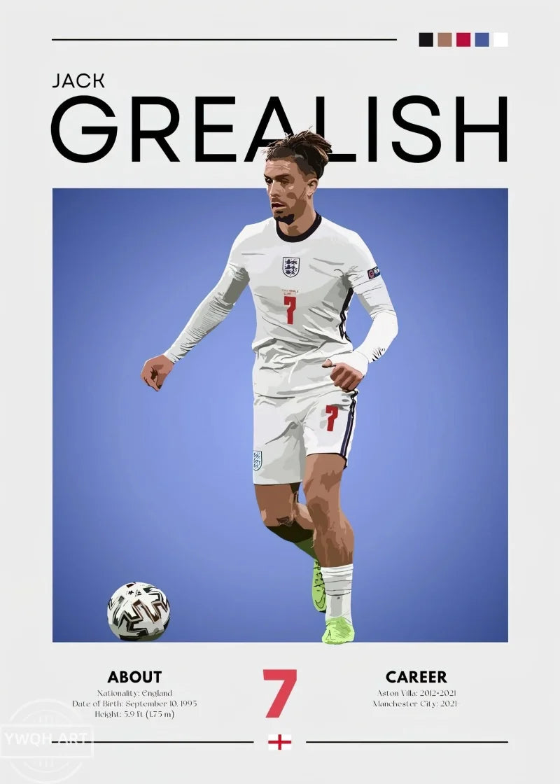 Famous Football Star Poster Modern Inspirational Canvas Painting Picture Soccer Wall Art Home Decoration Print Living Room Decor