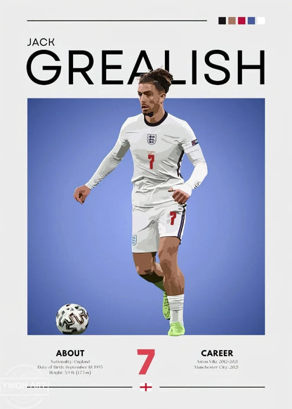 Famous Football Star Poster Modern Inspirational Canvas Painting Picture Soccer Wall Art Home Decoration Print Living Room Decor