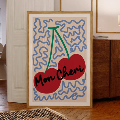 Mon Cheri Fruit Cherry Wall Art Prints
