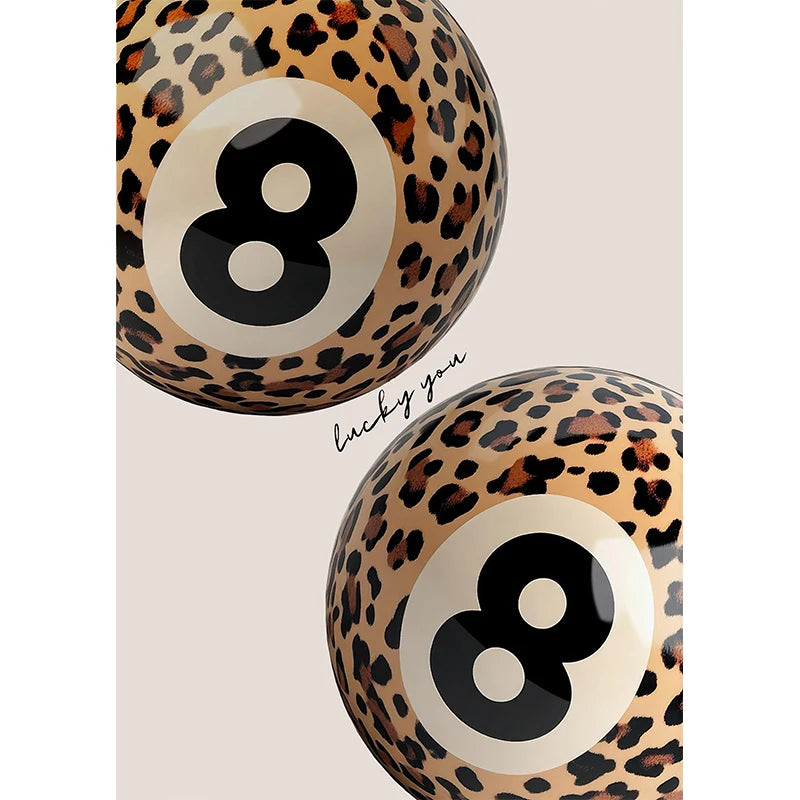 Leopard Lucky 8 Ball