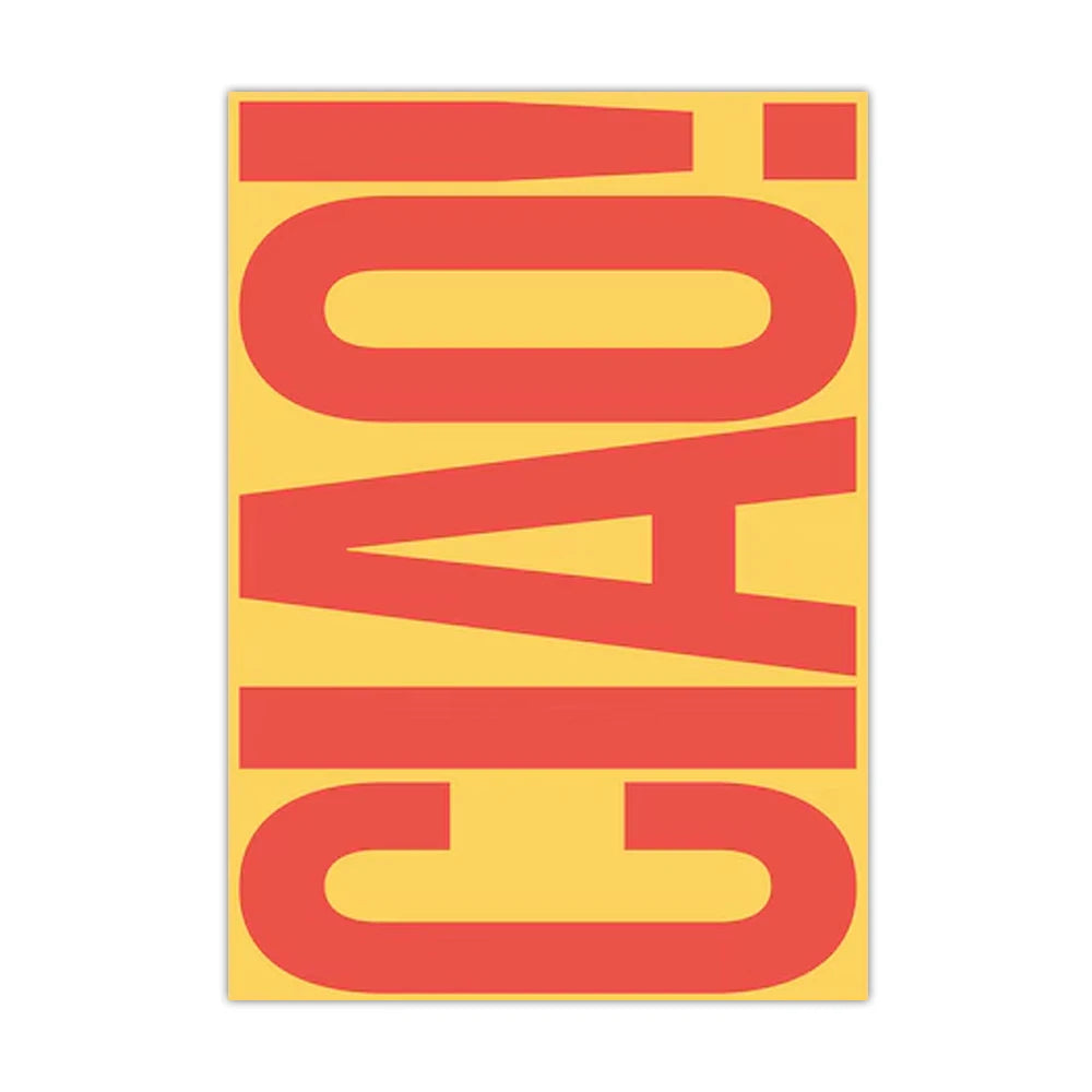 Modern Ciao Letters Poster Wall Art