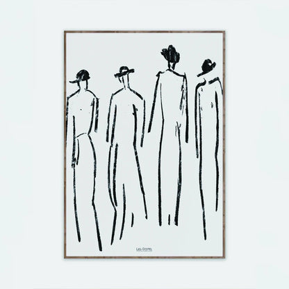 Modern Abstract Vintage Drawing Sketch Line Art Prints Canvas Painting poster for Living Room Bedroom Wall Art Home Decor