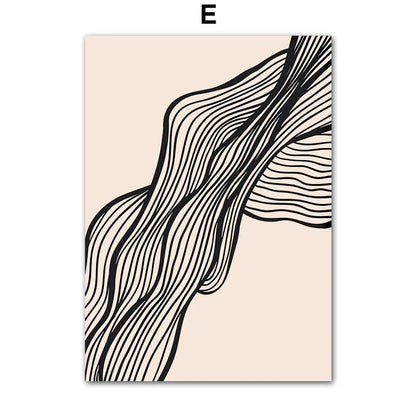 Bauhaus Geometric Lines Rainbow Poster