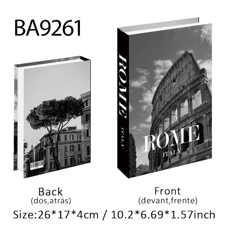 Abstract Bauhaus Luxury Decorative Books Boho Fake Book Storage Box Home Decor Coffee Table Shlef Bedroom Living Room Decoration