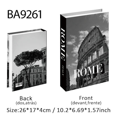Abstract Bauhaus Luxury Decorative Books Boho Fake Book Storage Box Home Decor Coffee Table Shlef Bedroom Living Room Decoration