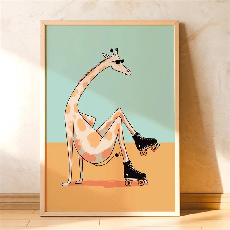Trendy Playful Animal Poster Kids
