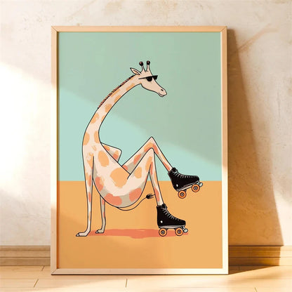 Trendy Playful Animal Poster Kids