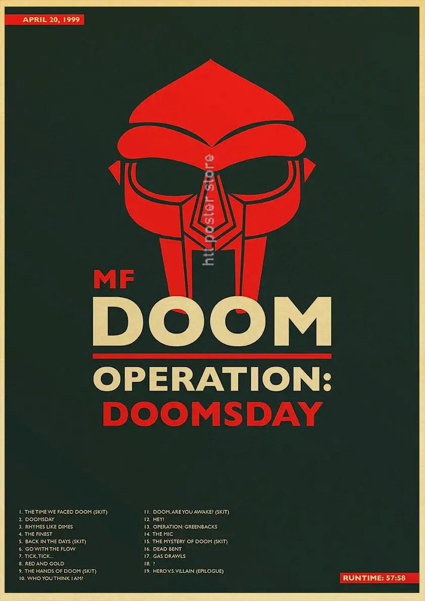 MF Doom Hip Hop Rap Music Retro Posters