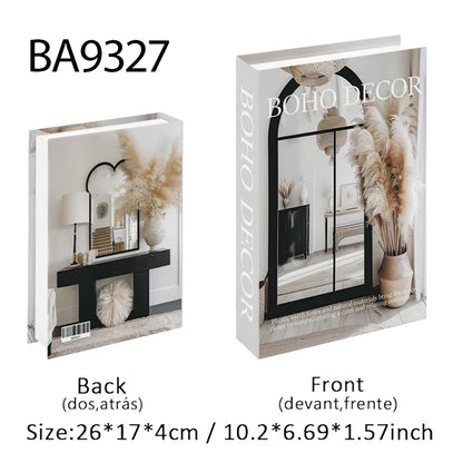 Abstract Bauhaus Luxury Decorative Books Boho Fake Book Storage Box Home Decor Coffee Table Shlef Bedroom Living Room Decoration