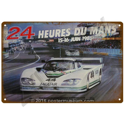24H Lemans Racing Compettion in 1999 Metal Tin Sign Decor Vintage Wall Plate Poster Classic Tinplate Plaques Garage Bar Decor
