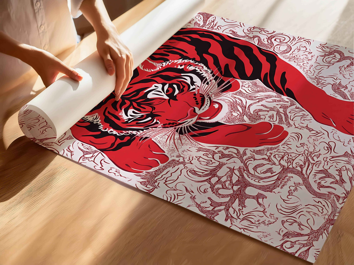 Stunning Chinese Tiger design for creative and artistic homes.
