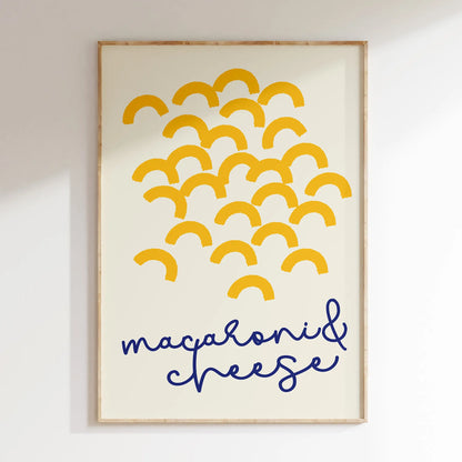 Playful minimalist art print for kitchen wall decoration