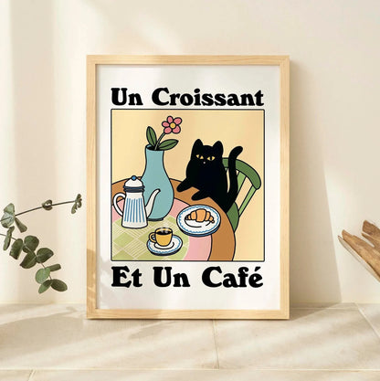 Adorable cat bathroom wall art print for playful interiors

