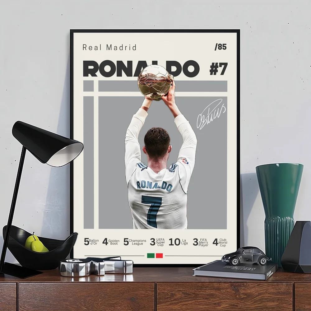 Anime-style CR7 football poster for sports room decor


