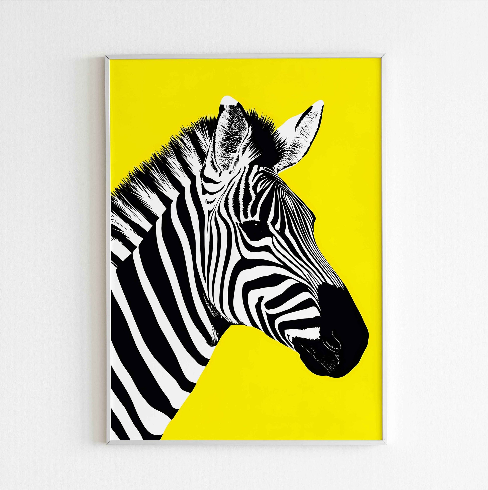 Zebra retro digital print for modern home wall decoration	