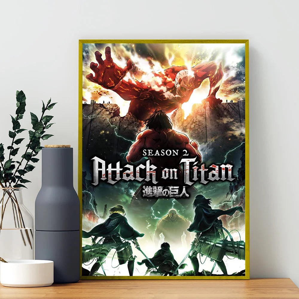 Attack on Titans anime poster good quality print for room decoration

