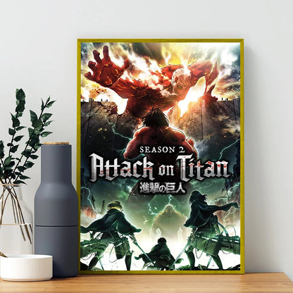 Attack on Titans anime poster good quality print for room decoration

