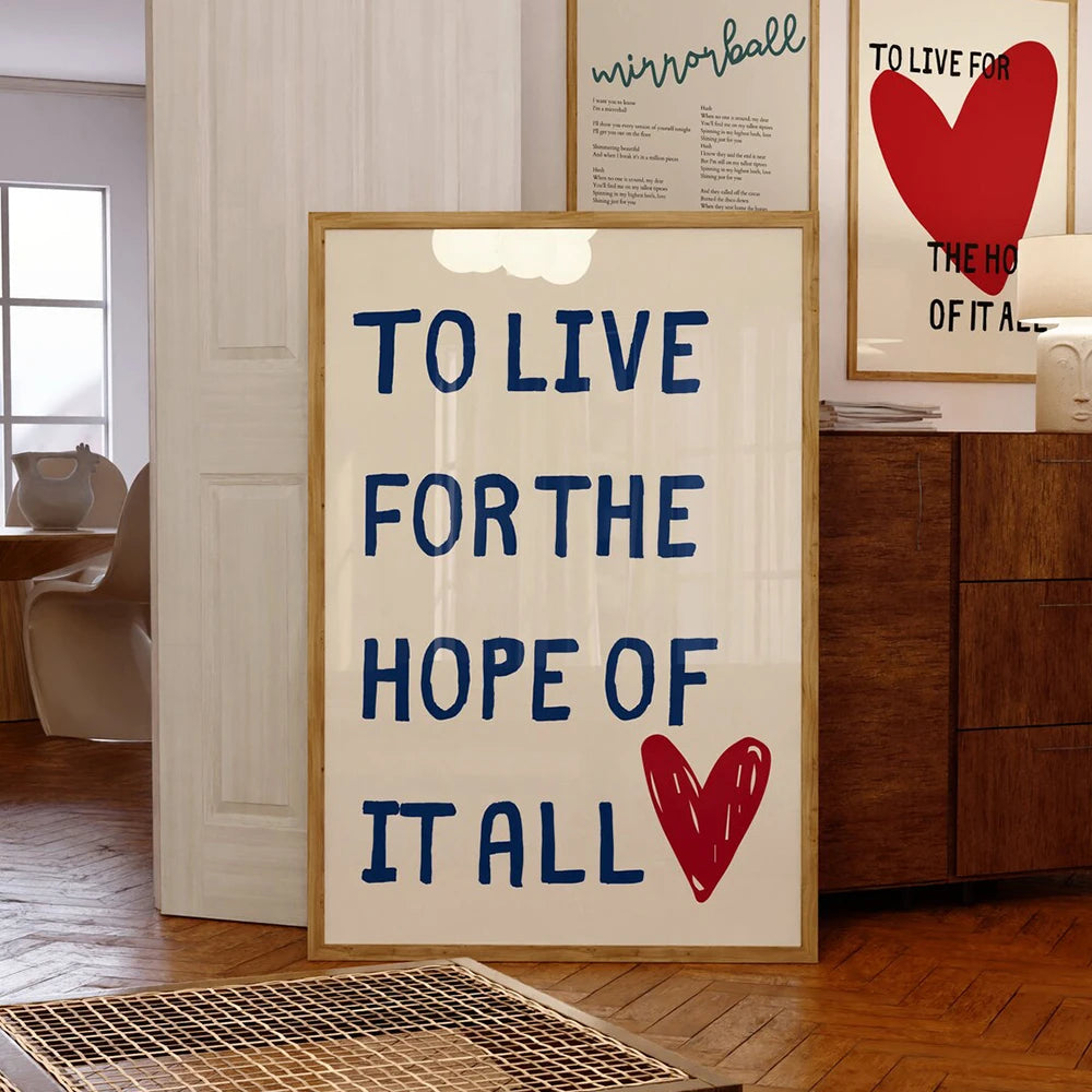 Modern August quote wall art print for home decor

