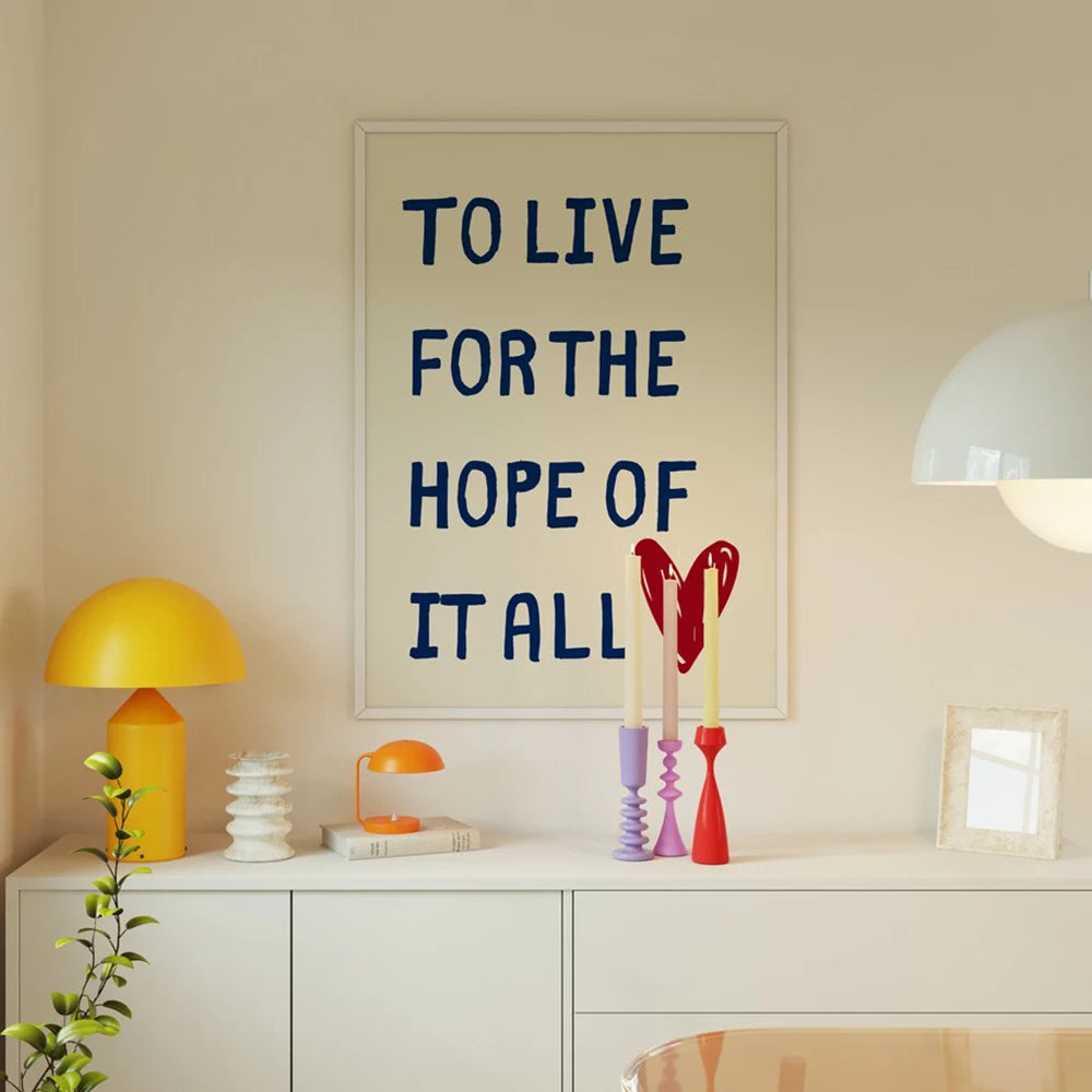 Minimalist motivational August quote wall art


