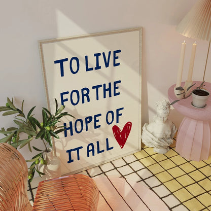Trendy canvas painting with August quote typography

