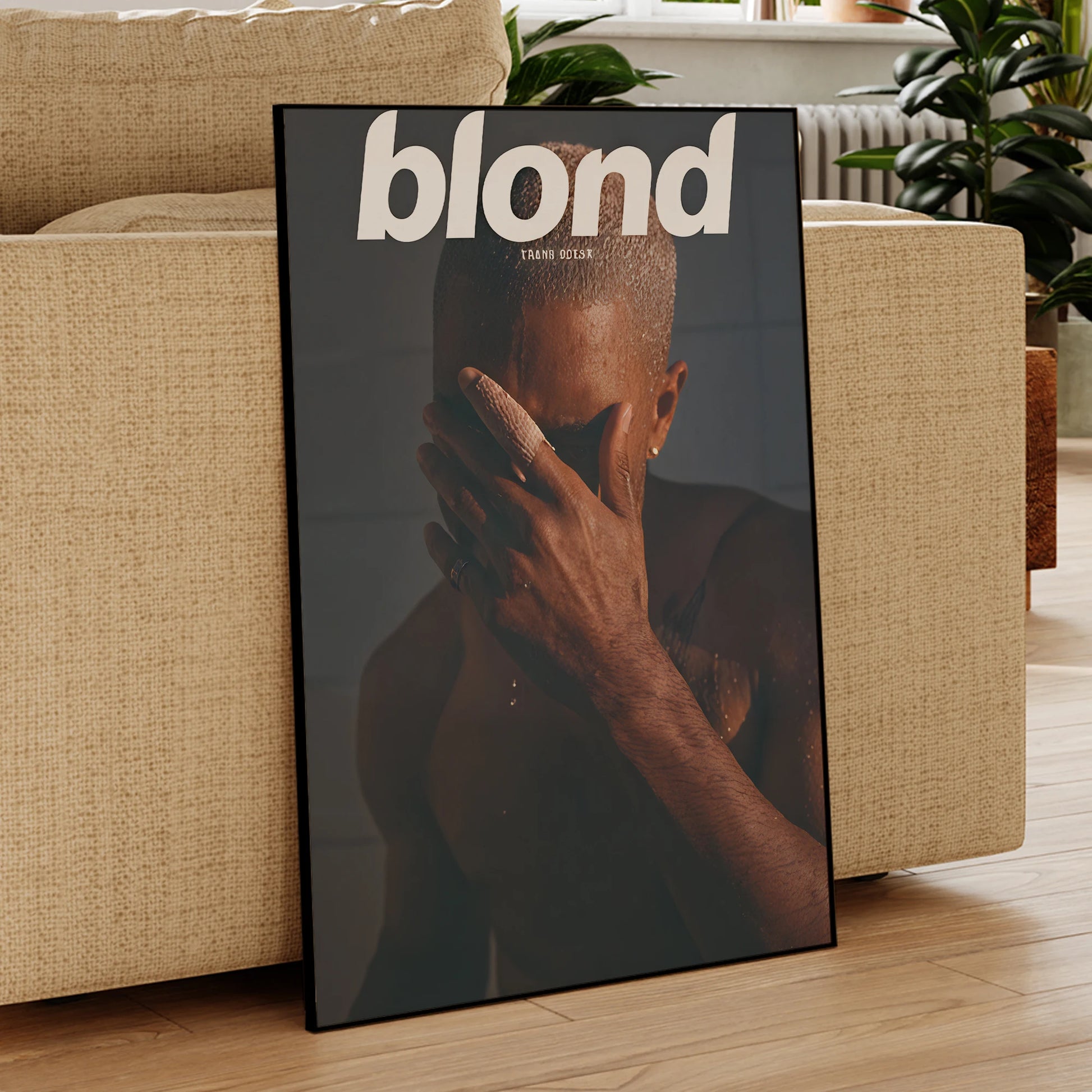 Frank Ocean Blond album canvas art for stylish living room decoration

