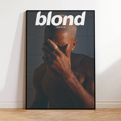 Frank Ocean inspired wall art print with Blond cover theme for home decor

