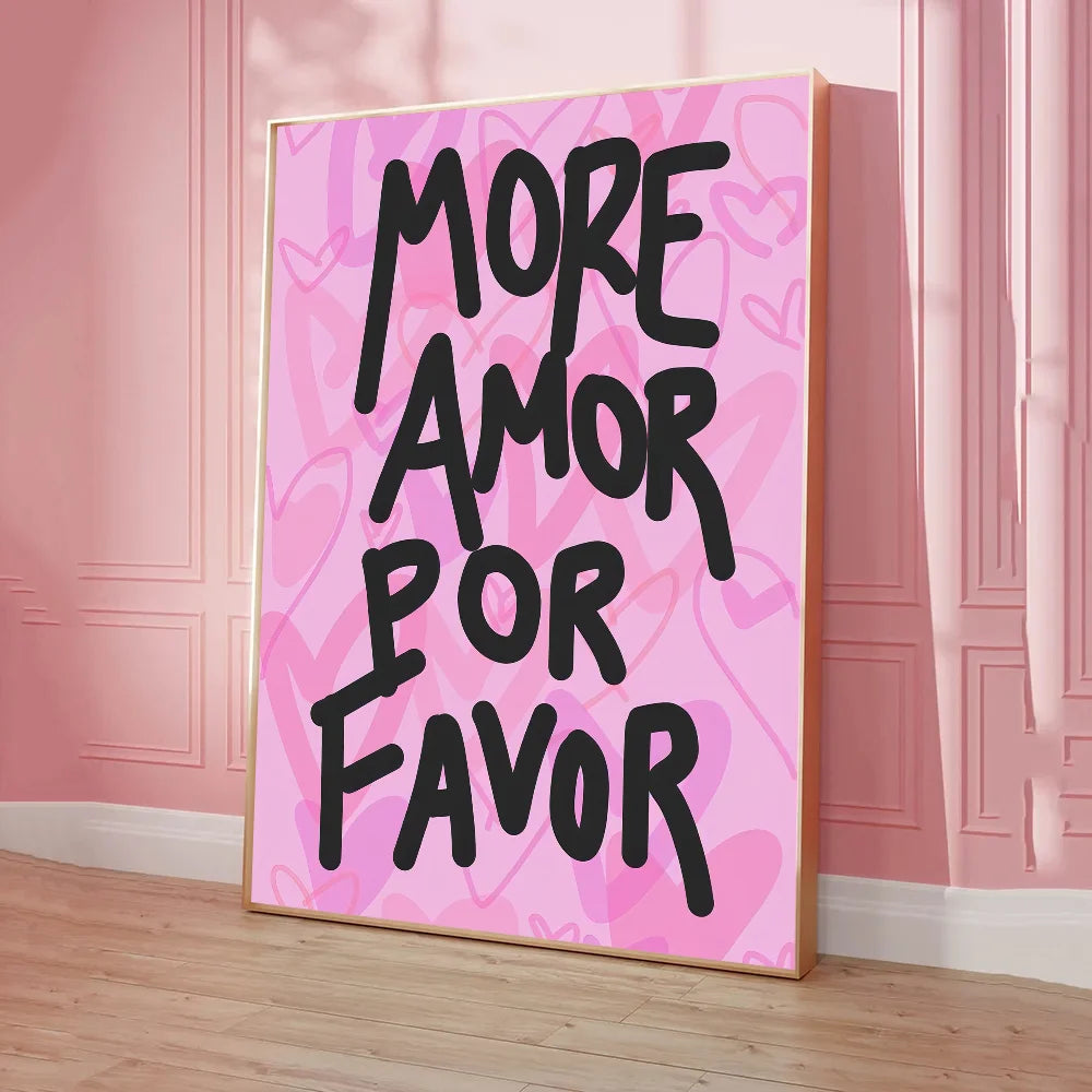Inspirational love quote poster for contemporary home decor
