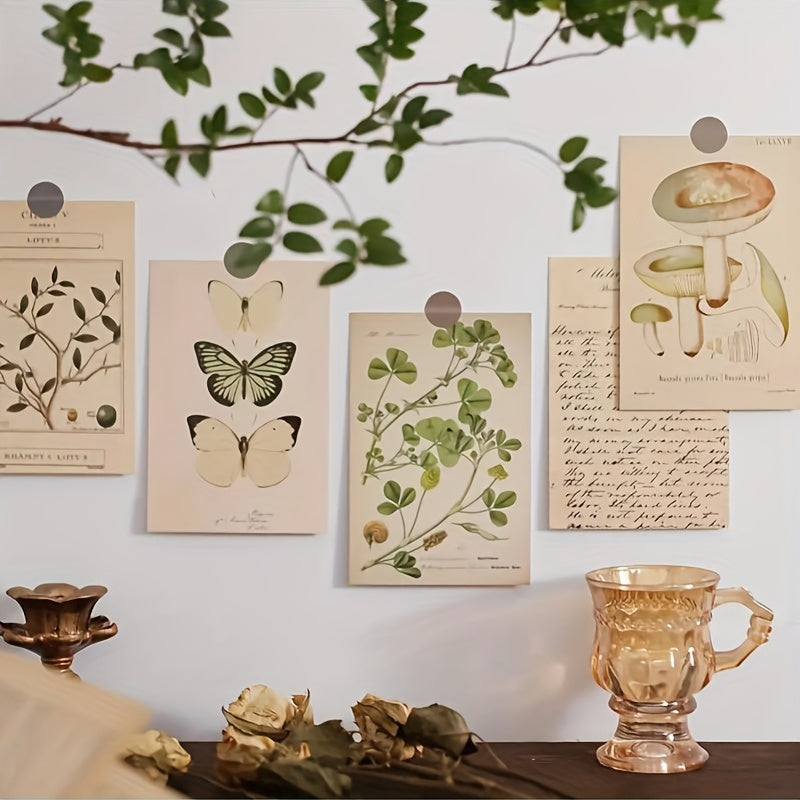 Botanical and vintage posters for aesthetic dorm room decoration
