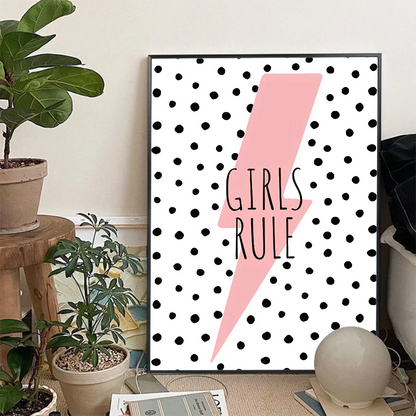 Sticky anime-style poster with abstract jungle cat elements

