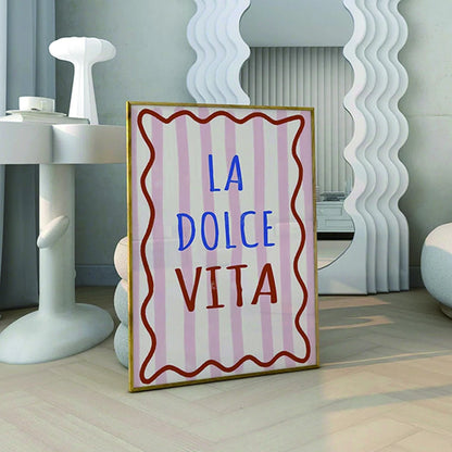 Minimalist La Dolce Vita poster for modern interiors

