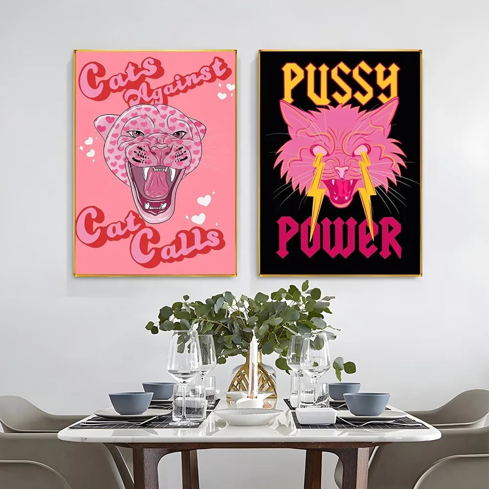 Feminism inspired wall art sticker for home and cafe interiors

