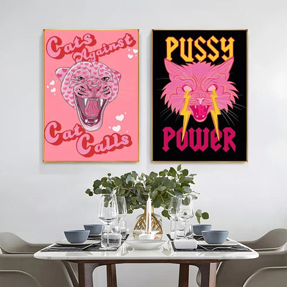 Feminism inspired wall art sticker for home and cafe interiors

