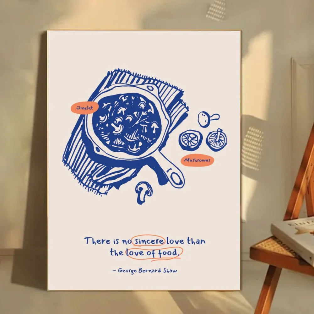 Dessert-themed poster with cupcake illustration for sweet spaces

