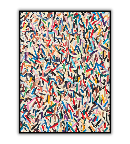 Colorful Chaos abstract wall art for vibrant interiors.