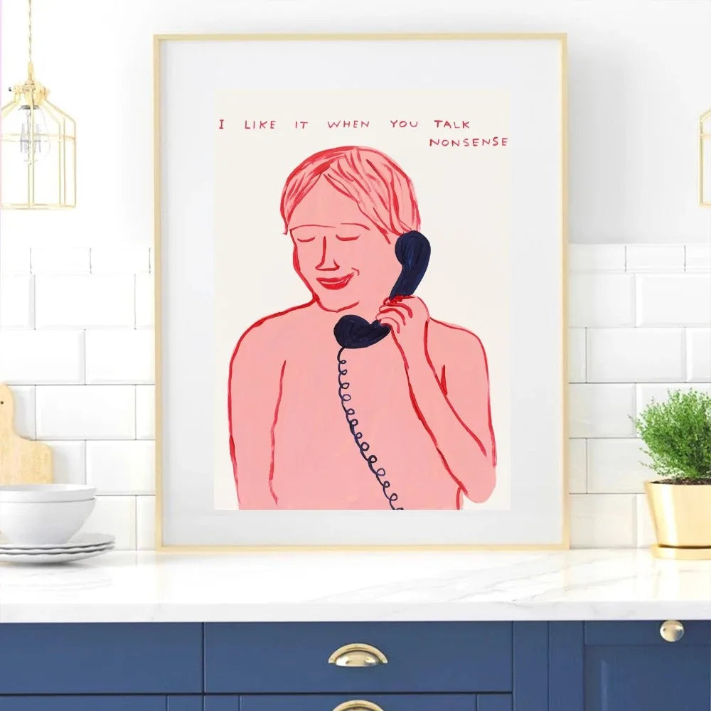 David Shrigley art poster with bold and colorful design
