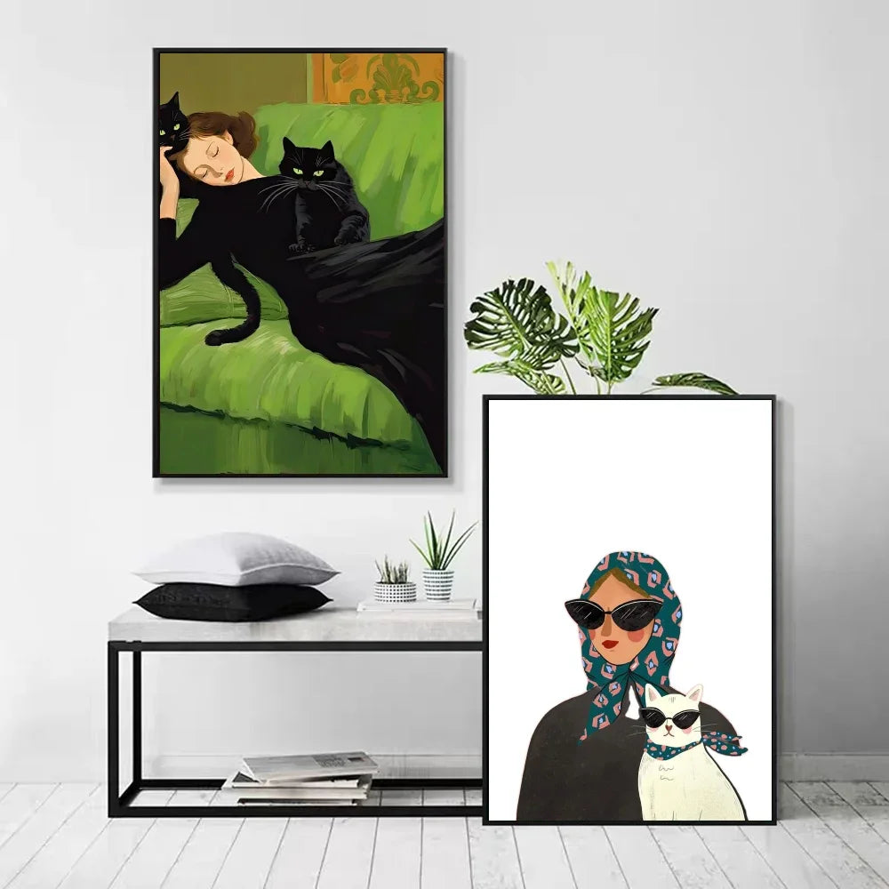Self-adhesive waterproof abstract art paper sticker for home decoration

