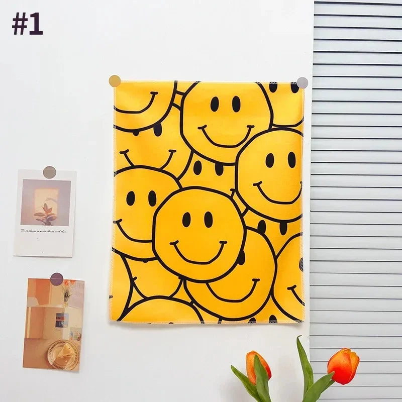 Decorative fabric wall art for bedroom background

