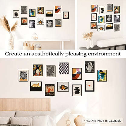 Frameless space-themed posters set, perfect for gallery wall decor
