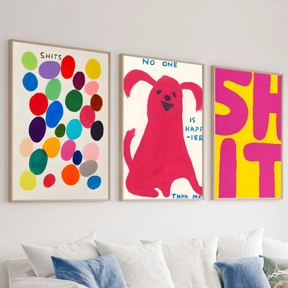 Eclectic aesthetic painting print for living room wall decor
