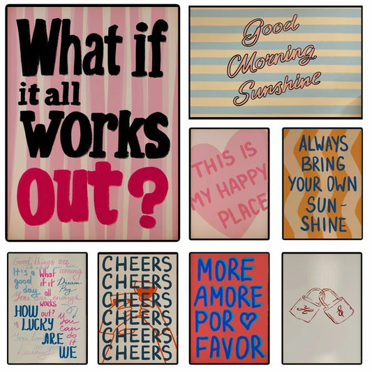 Fashion vintage quotes wall art poster for dorm decor