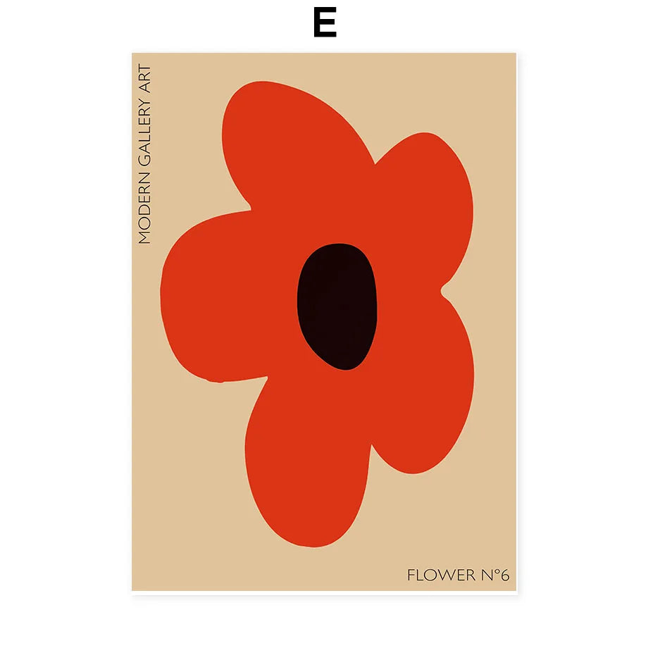 Contemporary Mio flowers abstract wall art for artistic room decoration

